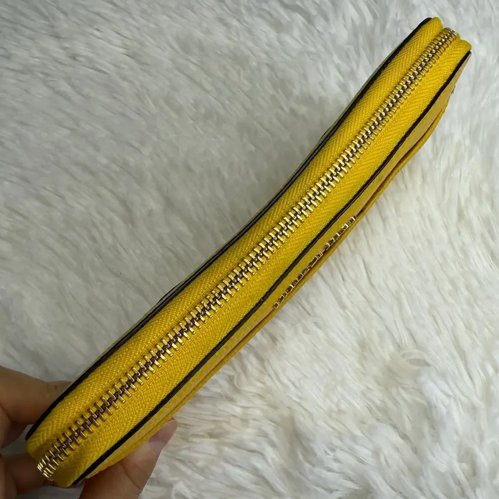 Michael Kors Mustard Yellow Zip Around Wallet
